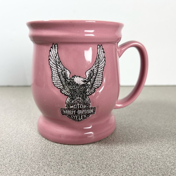 Harley Davidson Mug Motorcycle Biker Logo 12oz Pink Glitter Eagle coffee - Picture 1 of 7